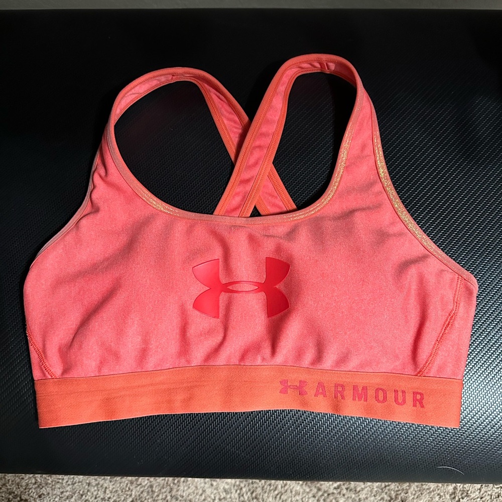 Under Armour Coral Sports Bra Size Large